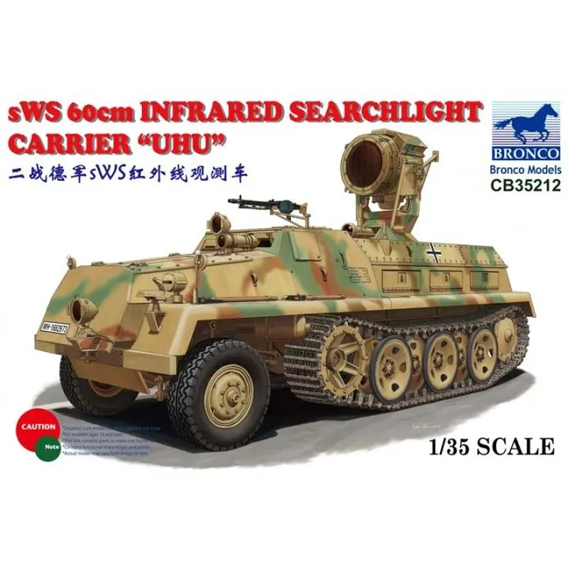Немецкий прожектор BRONCO CB35212 1/35 sWS 60 см инфракрасный UHU набор моделей в