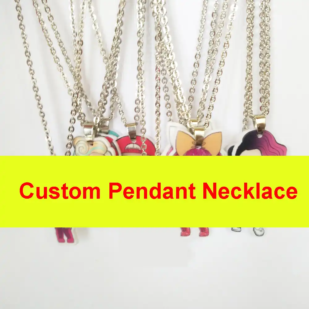 Menglina пользовательские ожерелья акриловые ожерелья с героями мультфильмов и кулоны Flatback смола подвеска кулон для девочек ожерелье ювелирны...