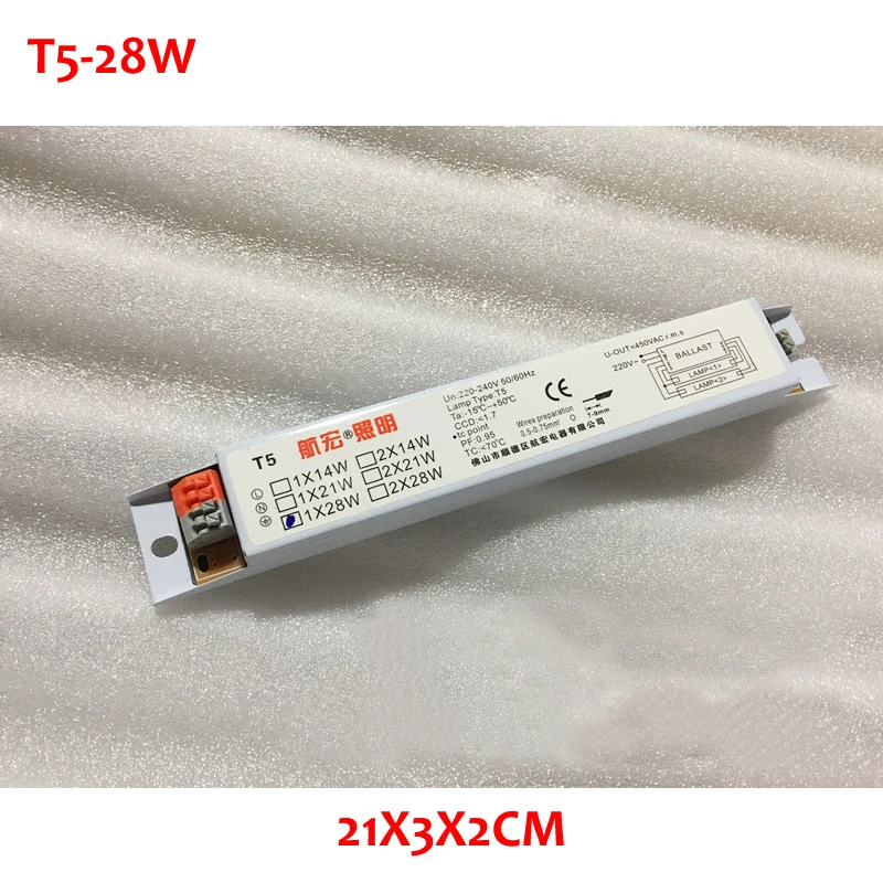220 240V AC 28W Wide Voltage T5 Electronic Ballast Fluorescent Lamp