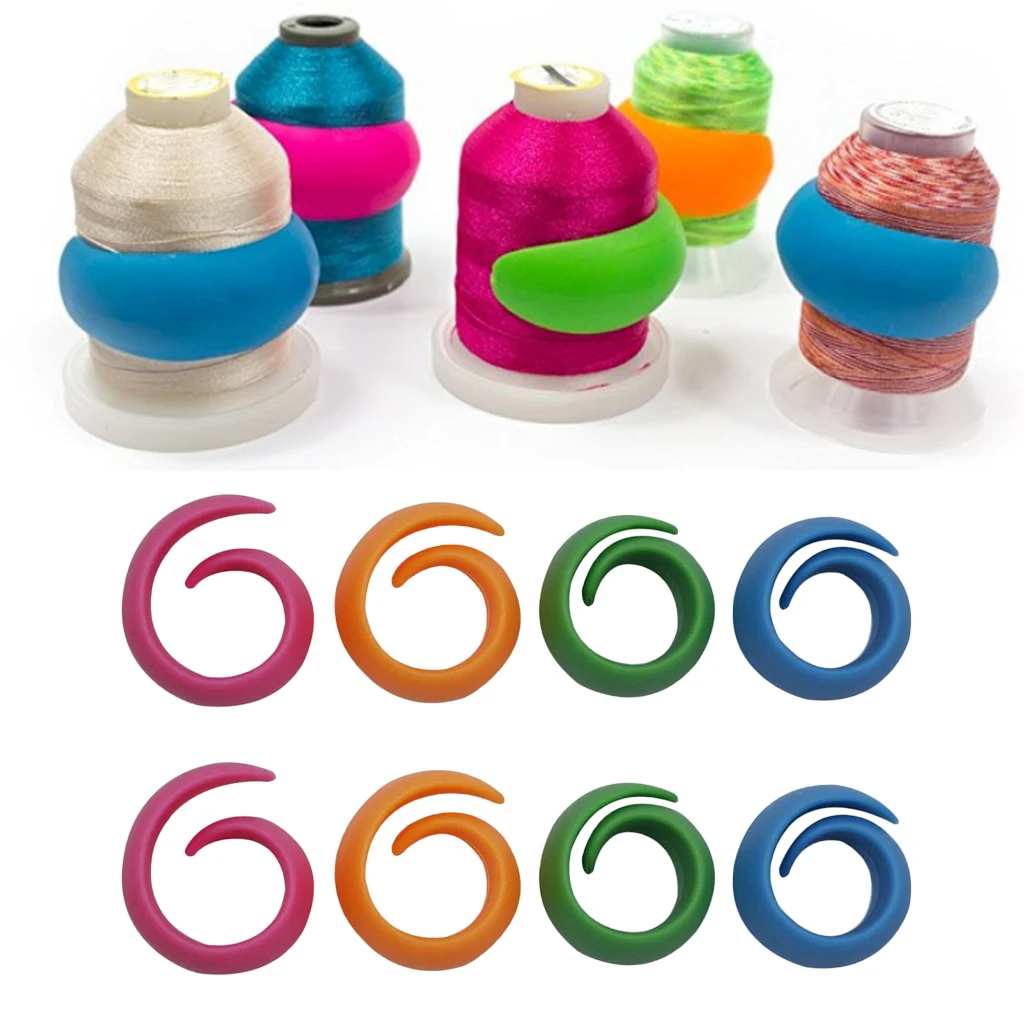 

100 Pieces Thread Spool Hugger Bobbins Holders Clips DIY Sewing Tools Accessories