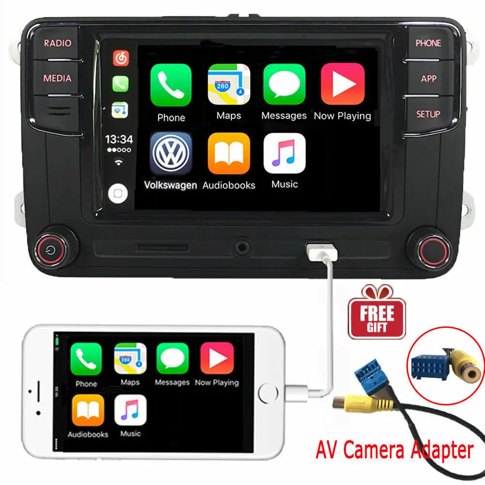 6," автомобильный стерео RCD330+ CarPlay MirrorLink BT USB RVC для Volkswagen Tiguan Golf 5 6 Passat Polo Touran Caddy TAX FREE