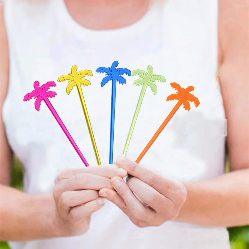 50pcs Tropical Beach Party Drink Stirrer Sticks Coconut Plastic Frozen Drink Cocktail Stir Summer Flamingo Wedding Bar Party 50pcs Tropical Beach Party Drink Stirrer Sticks Coconut Plastic Frozen Drink Cocktail Stir Summer Flamingo Wedding Bar Party