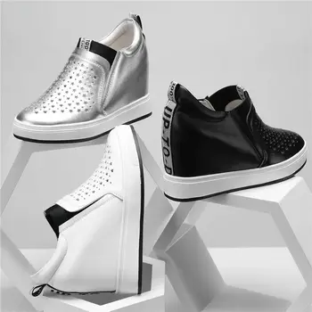 

2019 Gladiator Tennis Sneakers Women Shoes Cow Leather Wedges High Heel Sandals Breathable Platform Oxfords Punk Summer Trainers