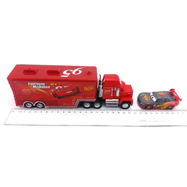 Disney Pixar Cars Mack Lightning McQueen& Чико Хикс& Король& Сказочный Хадсон грузовик игрушечный автомобиль 1:55 подарок для детей