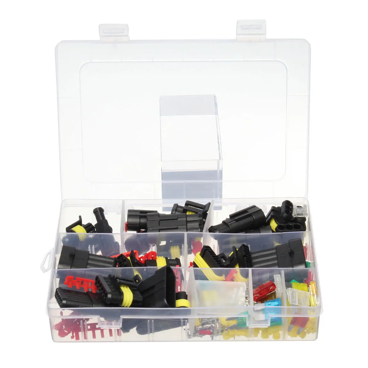 1-6Pin Way Cars Electrical Wire Waterproof Connector Plugs Fuse Case Kit Tool