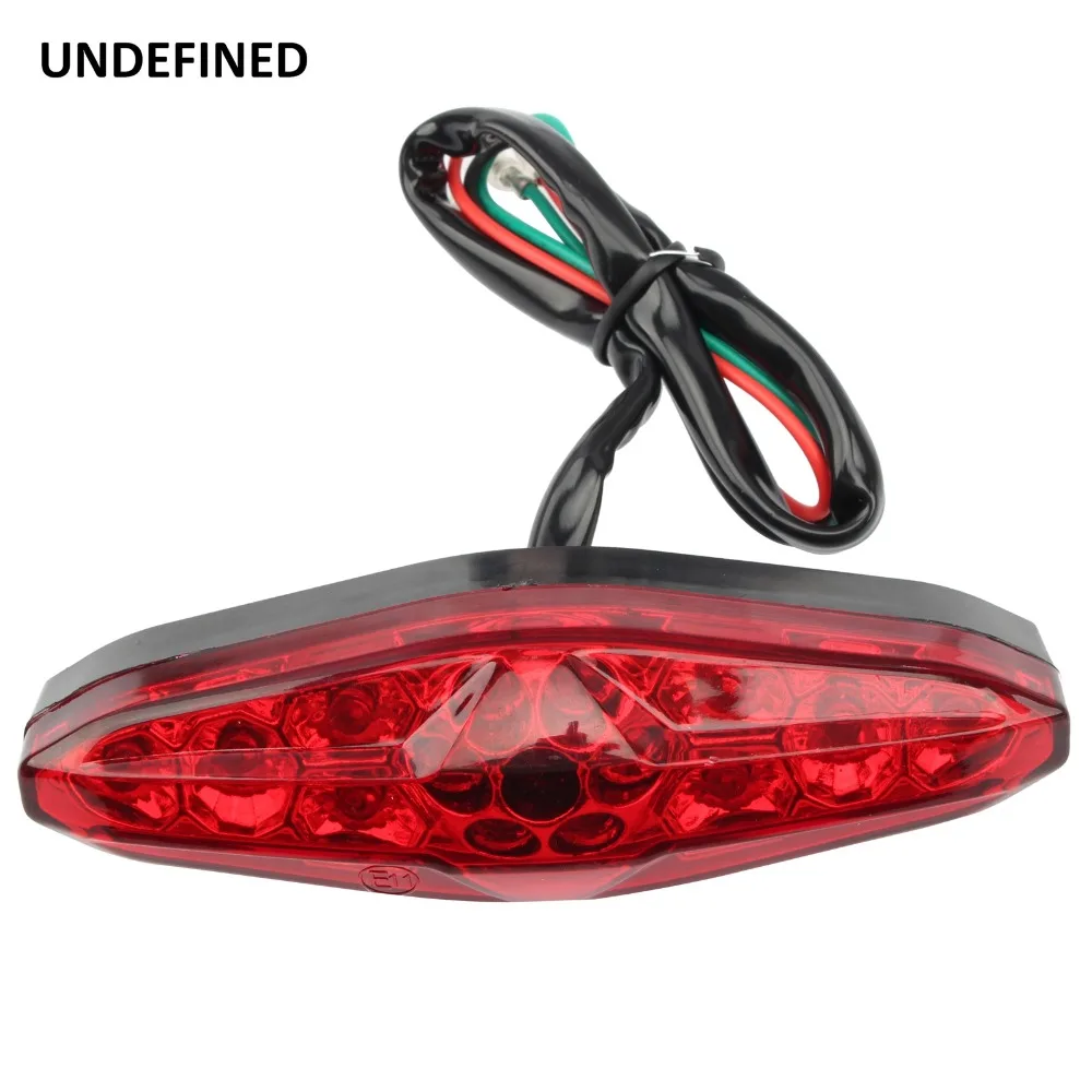 

12V Motorcycle Brake Tail Light Rear Light Red LED Taillight for ATV Dirt Bike Universal Motocicleta Lights Indicators UNDEFINED