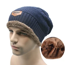 2016 marke Mützen Stricken herren Winter Hut Caps Skullies Bonnet Winter hüte Für Männer Frauen Beanie Pelz Warm Baggy Wolle Strickmütze