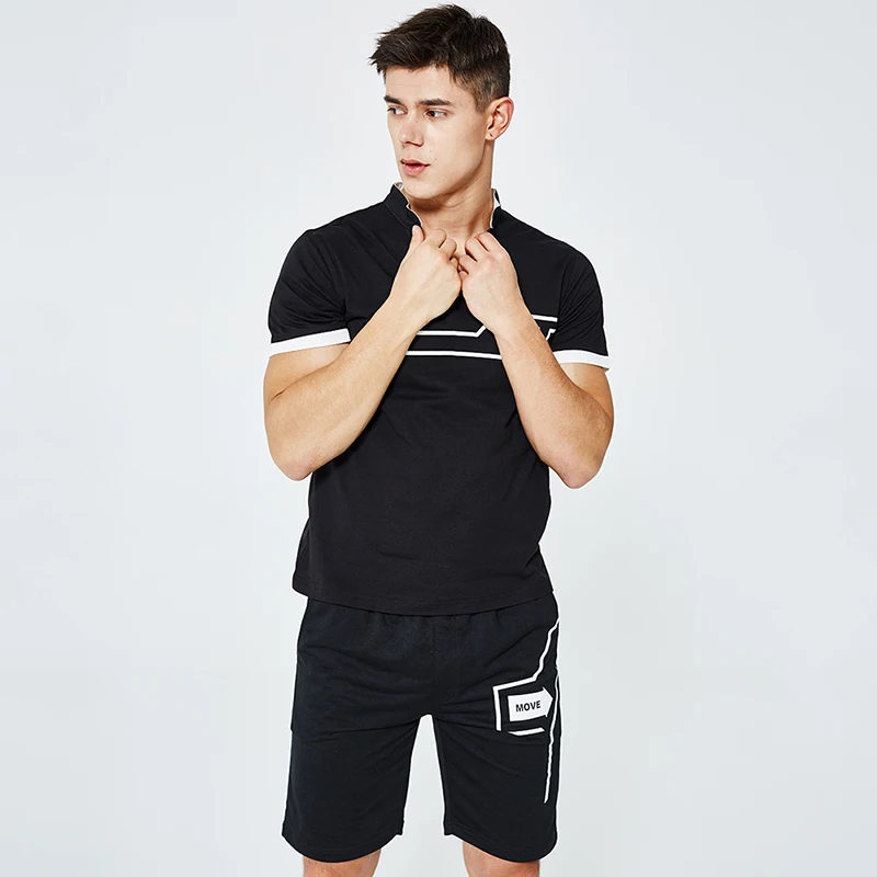 Summer New Men's Set Short Casual Suits Sportswear Mens Clothing Man Two Pieces Fashion Print Sets Male sweatshirt Men Brand 2XL