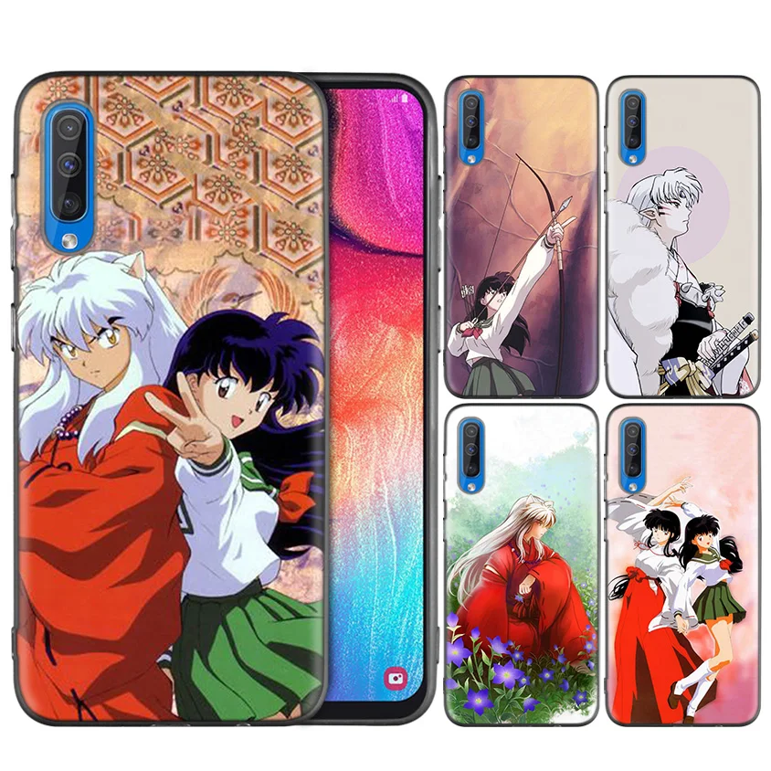 

Black Silicone Soft Case Bag Cover for Samsung Galaxy A7 2018 A10 A20 A30 A40 A50 A60 A70 A20E Note 10 M40 Coque Capa Inuyasha
