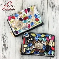 luxury diamond  Paris tower perfume bottle women's coin wallet card holders  gifts for women money bag clutch bag short wallet