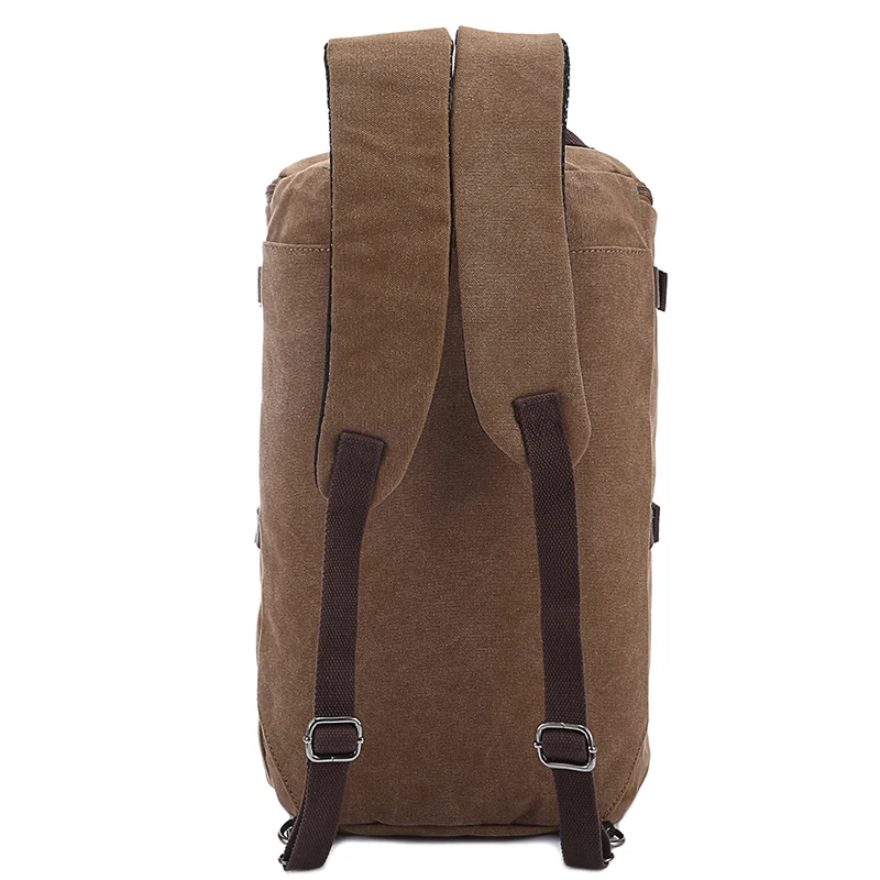 Мужская повседневная холщовая дорожная сумка, большой однотонный рюкзак на молнии, сумка bolsa masculina, рюкзак-ведро высокого качества для мужчин