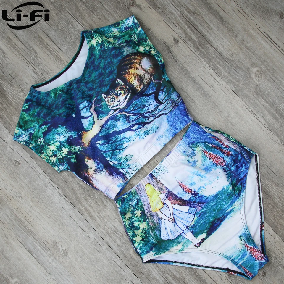 

LI-FI 2019 Sexy Print Bikinis Crop Top Bikini Set Push Up Bikini Swimwear Women Swimsuit Bikinis Women Bathing Suit Beachwear