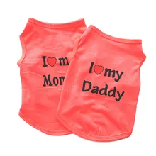 2 шт./компл. летняя жилетка для собак, футболка с принтом в виде букв и щенка футболки Одежда для животных TB распродажа