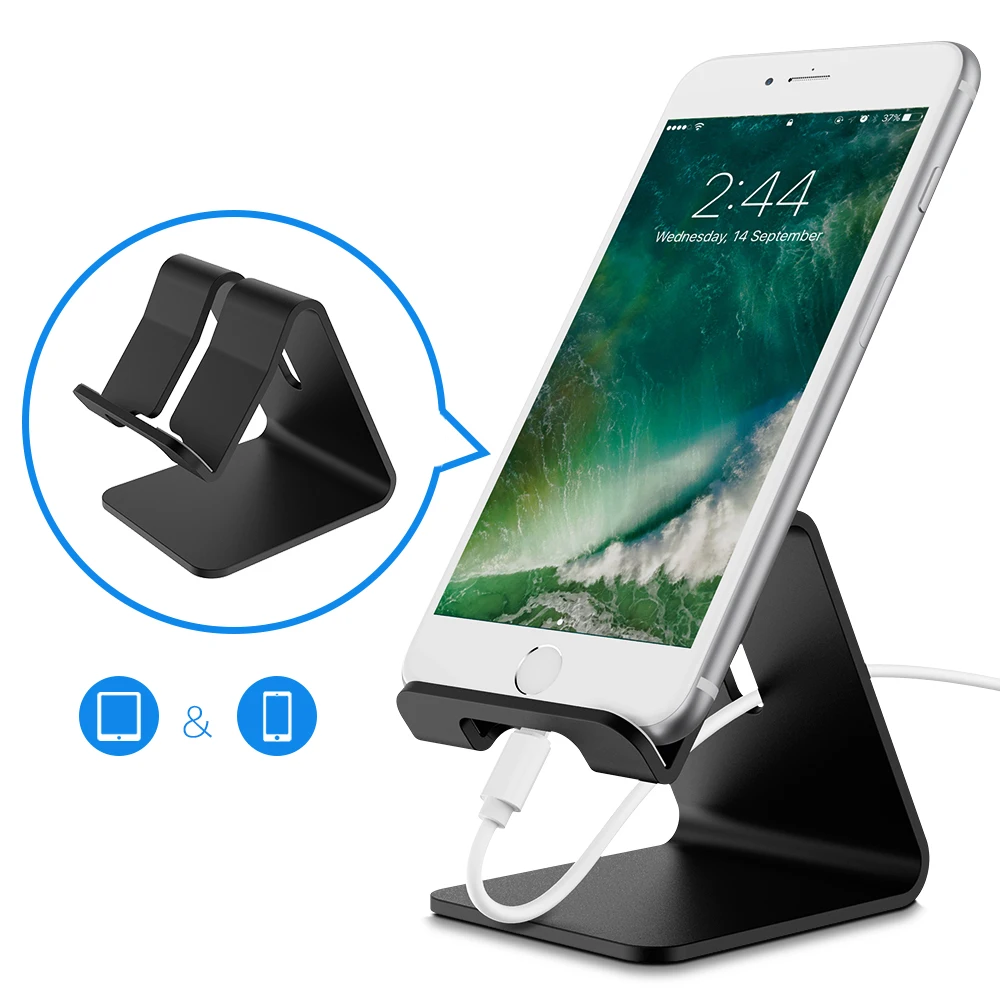 

Universal Mobile Phone+Tablet PC Stand Holder Aluminum Alloy Charging Dock Lazy Mount Support Dffice Home Mini Portable Holder