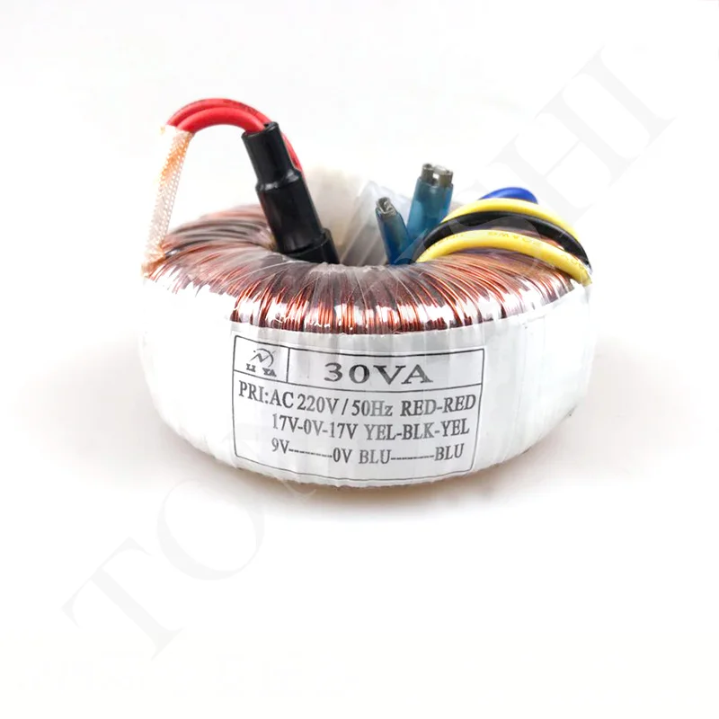 

30W toroidal transformer 220V to double 17V single 9V amplifier audio X-5 preamp