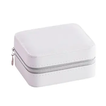 

Small Multifunction PU Leather Storage Organizer Jewelry Box Portable Travel Jewelry Case