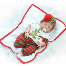 2016 New Arrival 23 Inch Reborn Baby Dolls Sleeping Realistic Toy Full Body Silicone Vinyl Princess Babies Kids Christmas Gift