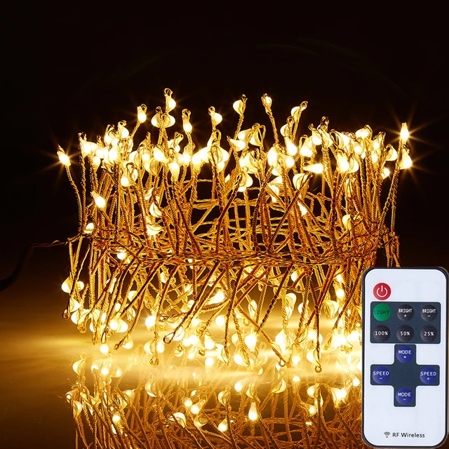 Led String Fairy Lights 200 LEDs Gebreide 4 M/12Ft Remote Dimbare ... Led String Fairy Lights 200 LEDs Gebreide 4 M/12Ft Remote Dimbare ...
