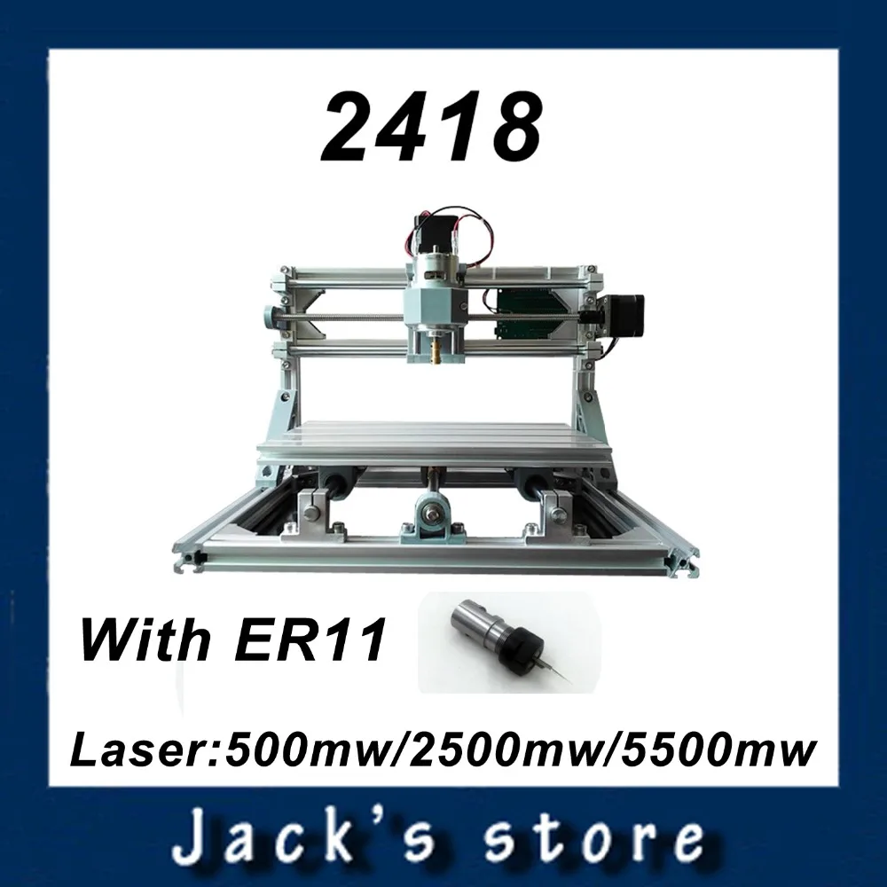 cnc 2418 with ER11 , (laser options),cnc engraving machine,Pcb Milling Machine,Wood Carving machine,mini cnc router,cnc2418,GRBL