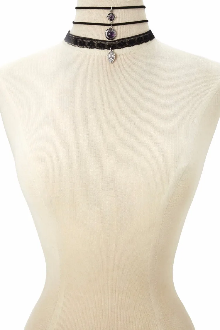 3 шт. набор Новое поступление уникальное винтажное серебряное кружевное ожерелье модный бренд Макси колье ожерелье для женщин с фабрики
