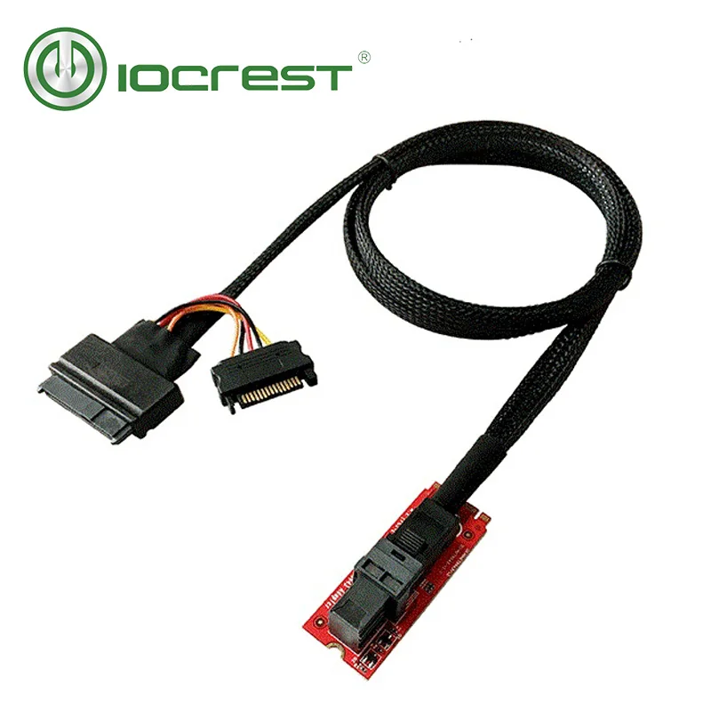 IOCREST U.2 SFF-8639 M.2 M ключ NVMe адаптер карты Mini SAS M.2 M-Key NVMe SFF-8639 адаптер с SFF-8639 кабелем