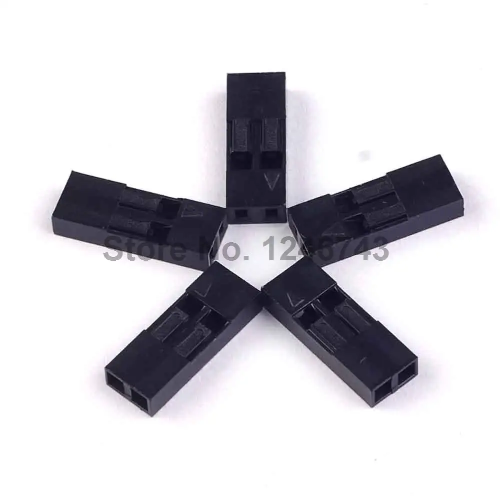 

100PCS 2.54mm 2Pin 2P Dupont Connector Dupont Plastic Shell Plug Dupont Jumper Wire Cable Pin Header