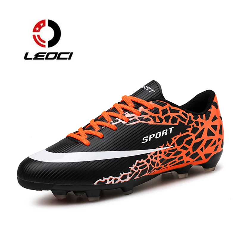 LEOCI High Quality Soccer Shoes Men Outdoor Sport Shoes Long Spikes