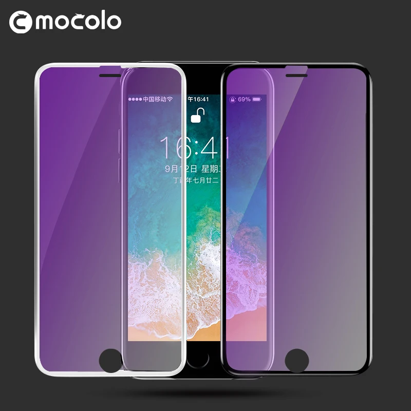 Оригинальное защитное стекло Mocolo 3 в 1 для iPhone 6 7 8 3D закаленное с закругленными