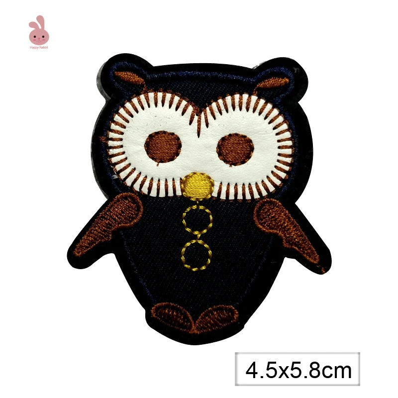 Custom Embroidery owl Patch/Custom Embroidered Patches Iron on Clothing