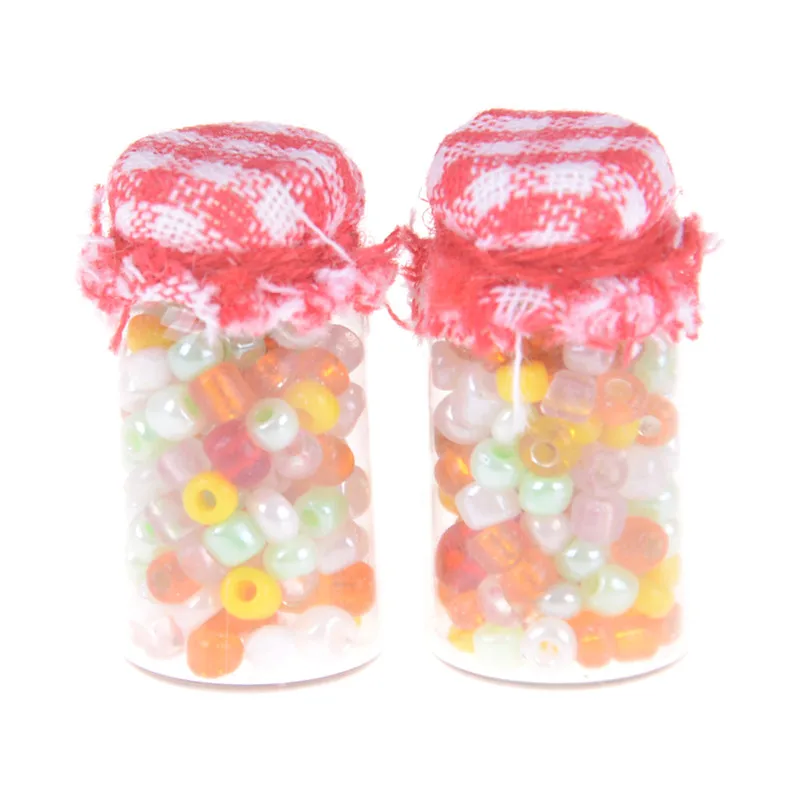 

Dollhouse kitchen Candy Bar Food Jar 1:12 Doll House Miniature jars candy diy 2 pieces