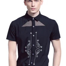 Fanzhuan/, новая модная повседневная мужская летняя коллекция года, рубашки с короткими рукавами, тонкая дизайнерская распашная рубашка с принтом, 612063