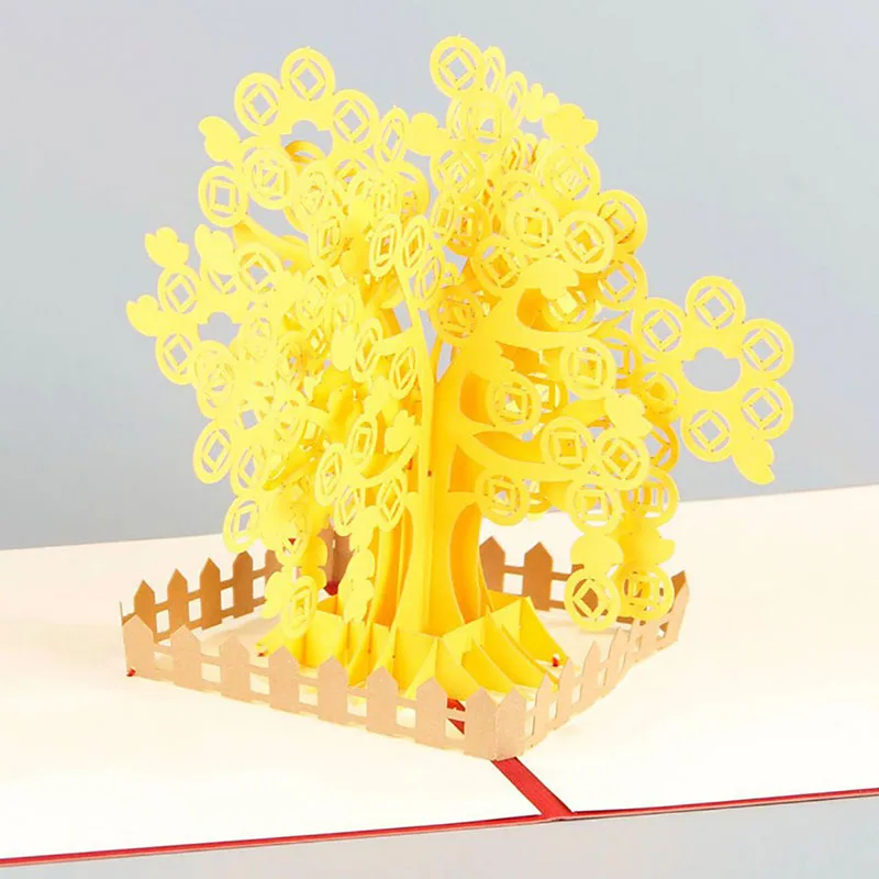 3D лазерная резка ручной работы Pachira Macrocarpa бумага для денег Дерево