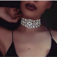 Super shiny rhinestone flower choker necklace for women gold/silver alloy collar statement necklace female party prom jewelry