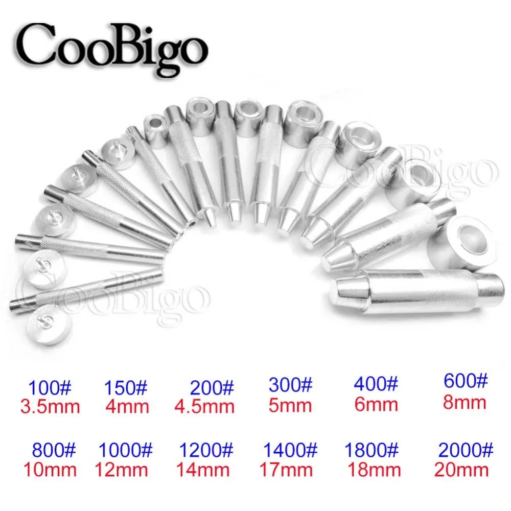 

1 Set High Quality Handmade Metal Eyelets Mold Tool 3.5-20mm Eyelets Tool Grommet installation Carbon Steel DIY Accessories