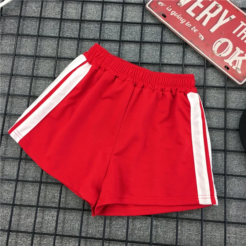 GCAROL New 2019 Summer Women 2 Piece Set Top And Shorts Elastic Waist Casual Tracksuits Summer Sport Active Outfits For Girls