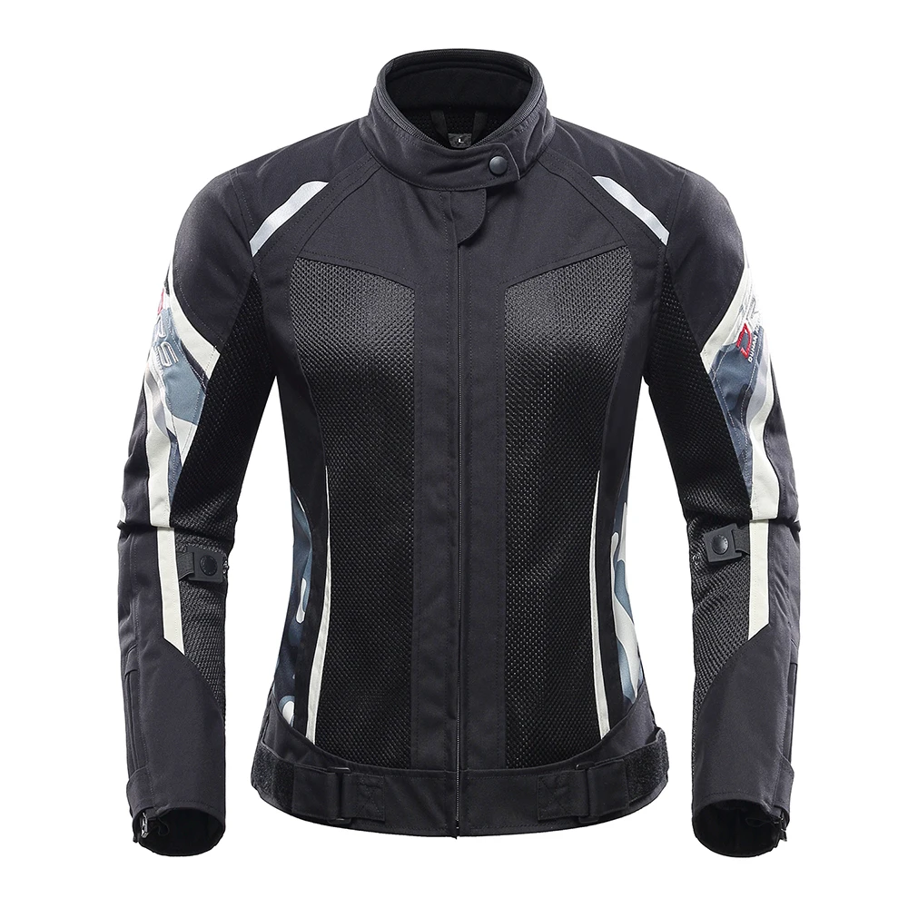 DUHAN Женская мотоциклетная куртка и мотоциклетные штаны комплект дышащая сетчатая мотоциклетная куртка мото куртки одежда для мотоцикла - Цвет: Black Jacket