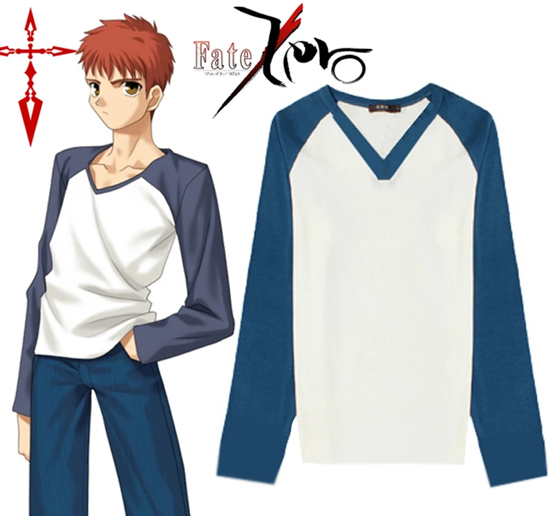 

fate/stay night Cos Cartoon Anime Emiya Shirou Cosplay Summer Top Long sleeve T-shirt Halloween Man Female Cosplay Costume Shirt