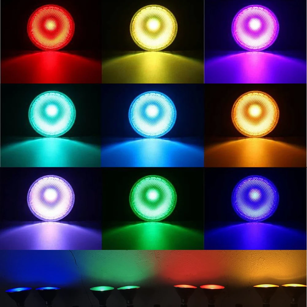 Светодиодный лампочки 20 W Par38 RGB E27 прожектор управляемый 16 Цвет меняется с 24Key пульт дистанционного управления