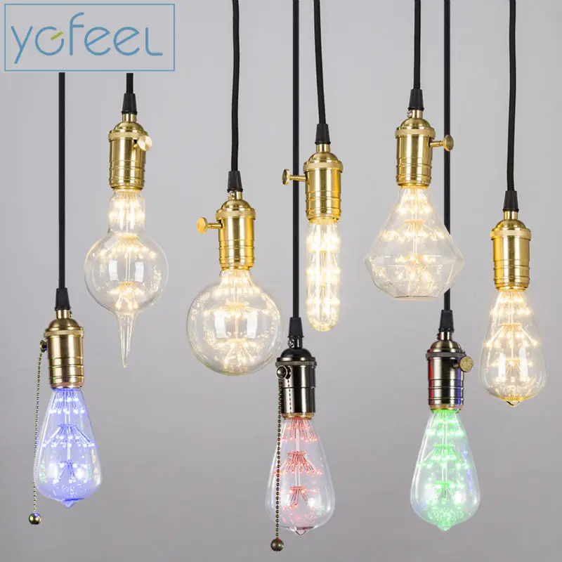 

[YGFEEL] 3W LED Bulbs E27 Base 220V/110V Edison Retro Light Bulb Warm White Red Green Blue RGB Energy Saving Light Bulbs