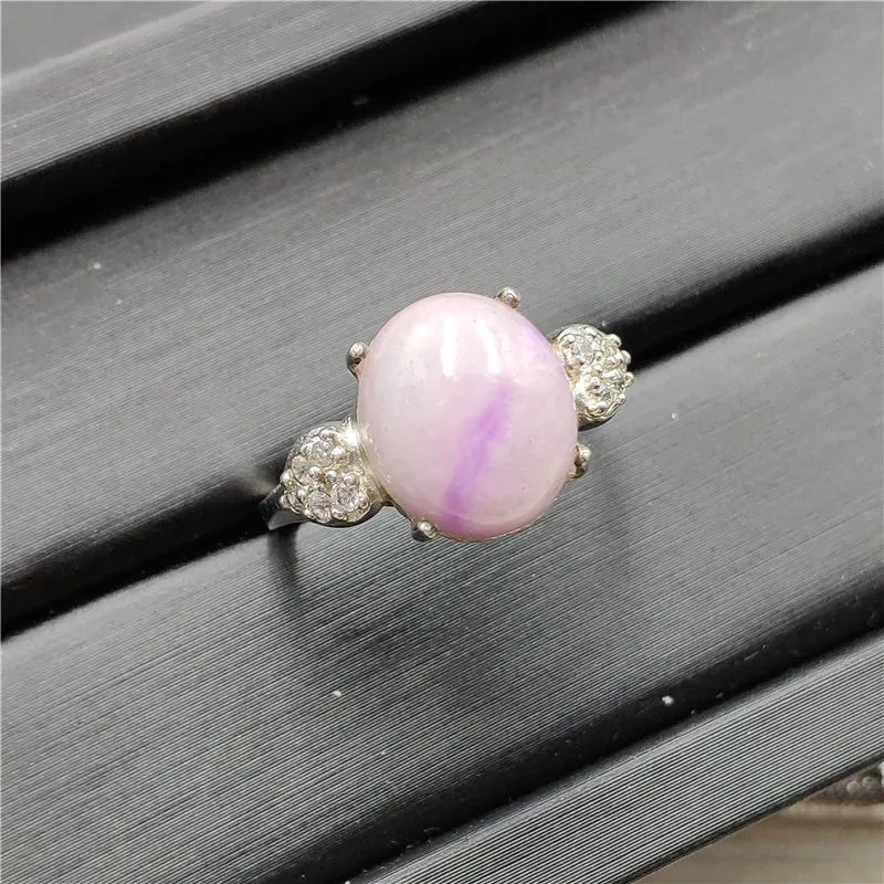 

Natural Pink Sugilite Gemstone For Woman Adjustable Crystal Ring 10x8mm Stone 925 Sterling Silver Luxury Adjustable AAAAA