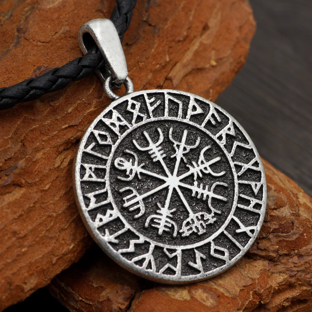 Youe shone Norway Valknut языческий амулет Vegvisir Viking воск шнур скандинавских викингов