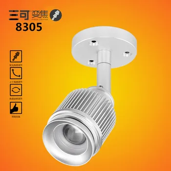 

High Quality 5W COB chip Zoomable Surface Mounted Led Ceiling Spotlights For Museum Lighting Background Wall Light 110V 220V
