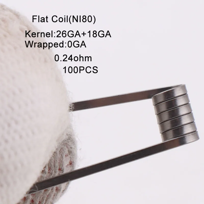 

XFKM NI80 SS316L 100pcs Juggernaut fused Clapton staggered taiji coils for RDA RBA Rebuildable Atomizer Heating Wires Coil Tool