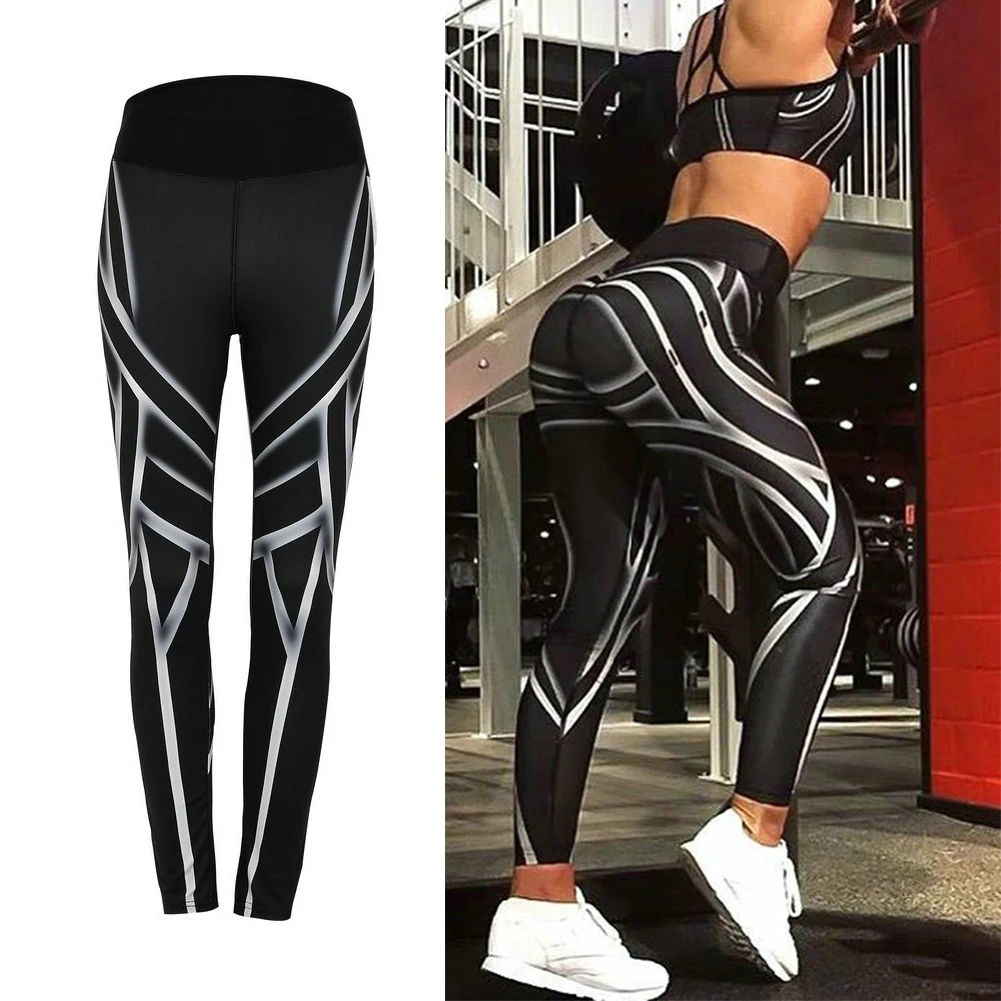 2018 Womens Sports Yoga Legging Compression Running Tights Fitness Woman Trousers Yoga Leggings Female Sport Gym Crossfit