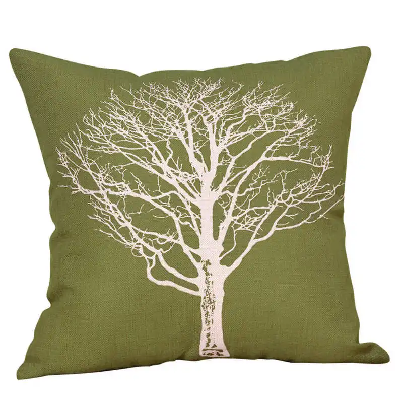 Green Lime Natural Cream Cotton Linen Pillow Case Sofa 4545 Cover pillow covers decorative embroidered Home Decor #3o11#f (4)