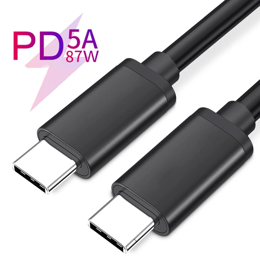 5А USB C к USB C type C кабель папа-папа PD 100 Вт Супер быстрая зарядка данных зарядный кабель 1 м для Macbook нейлоновый плетеный провод