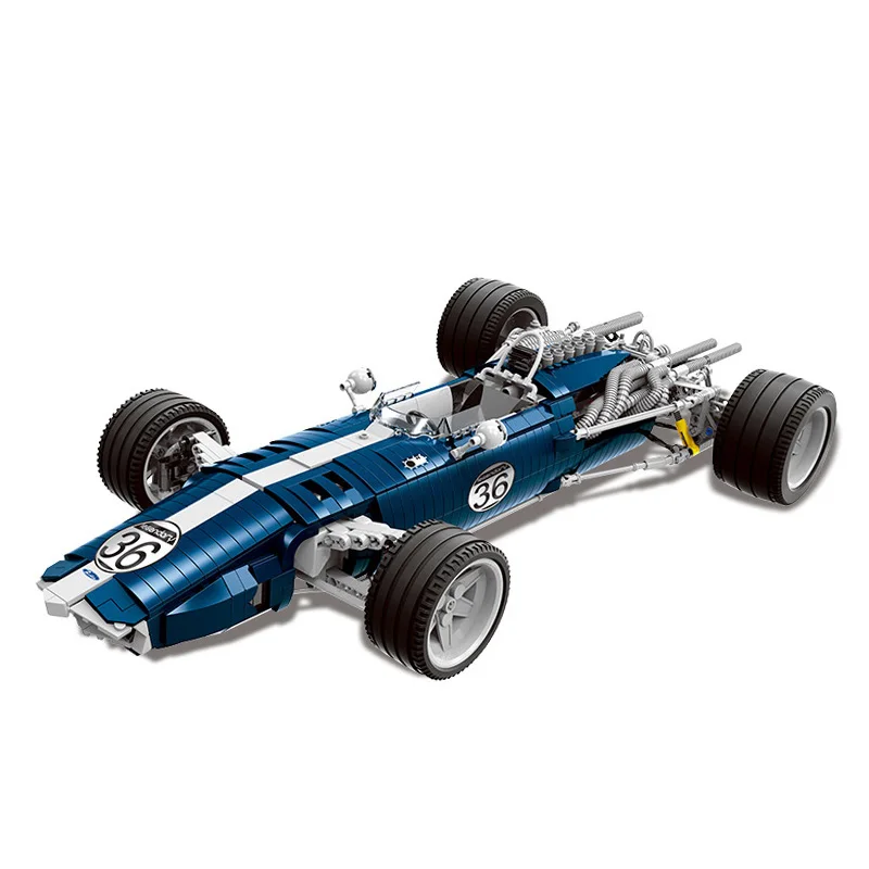 

Technic Blue Racing Car Set Model Building Blocks Bricks Educational Toys For Children Birthday Gifts