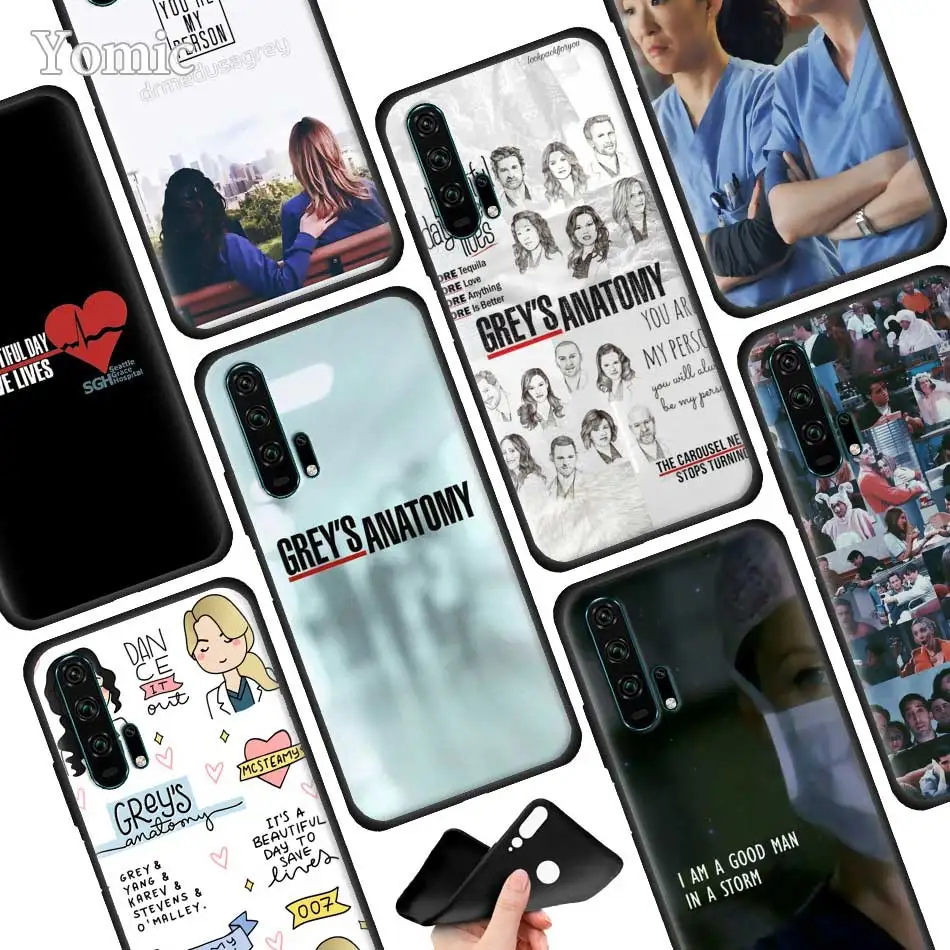 

Greys Anatomy Silicone Phone Case for Huawei Honor 20 Pro 20 10 Lite 8X 8C 8A 8S V20 20i Play Enjoy 9S 9E Cover