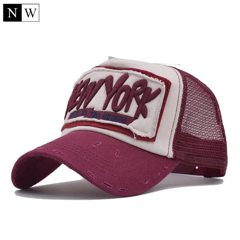 5 لوحة نيويورك ماركة snapback قبعة بيسبول مع شبكة شحان قبعة نيويورك قبعات البيسبول الرجال النساء الفتيات الفتيان الصيف شبكة كاب