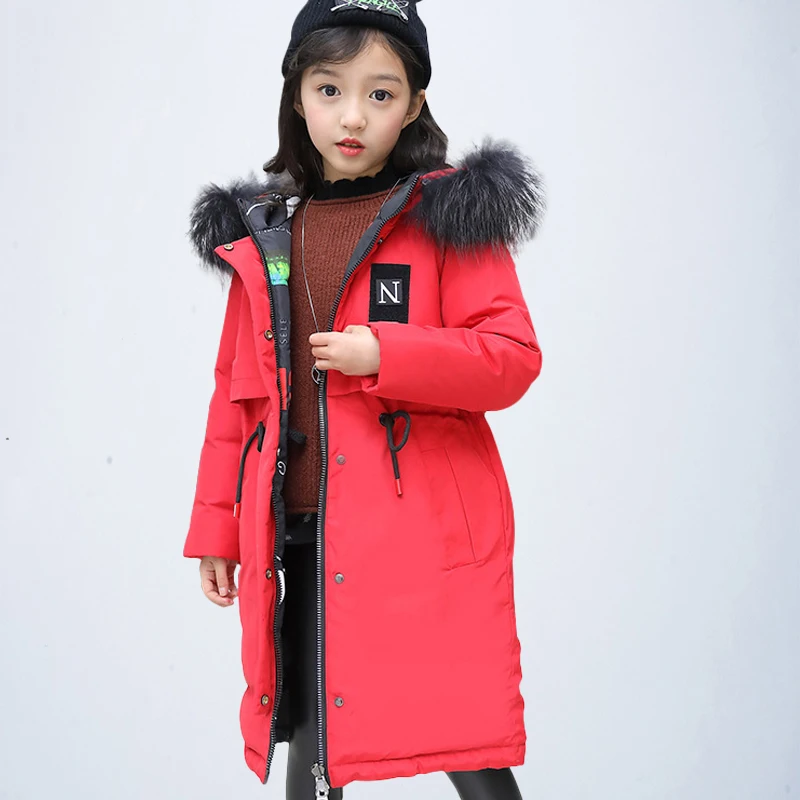Children Winter Jacket Girls Coat Kids Warm Thick Fur Collar Hooded Long Down Coats Double Side Girls Clothing Clothes 8 14 Year Children Winter Jacket Girls Coat Kids Warm Thick Fur Collar Hooded Long Down Coats Double Side Girls Clothing Clothes 8 14 Year